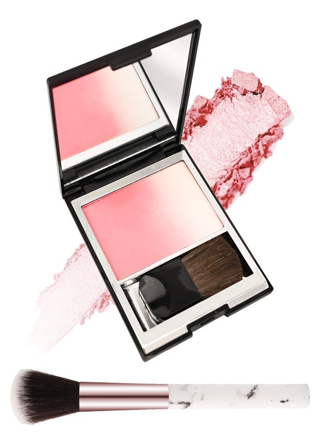 LYSdefeu Blush Powder for Cheeks,Gradual Shimmer Pink Blusher Palette with Brush,Lightweight Buildable Color Blush Hightlighter Powder,Longlasting Waterproof Facial Makeup,Christmas Gift for Women Girl-05# - Image 1